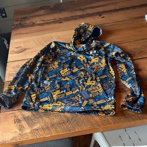 Kids Navy & Yellow Graphic Hoodie Sweatshirt